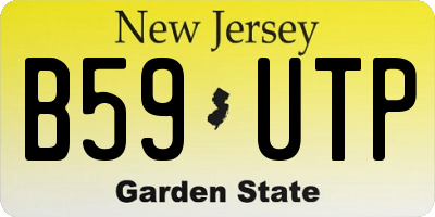 NJ license plate B59UTP