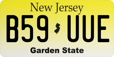 NJ license plate B59UUE