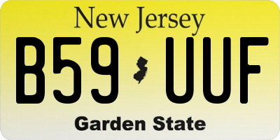 NJ license plate B59UUF