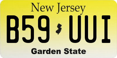 NJ license plate B59UUI