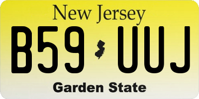 NJ license plate B59UUJ