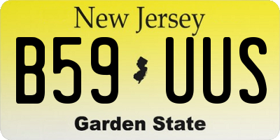 NJ license plate B59UUS