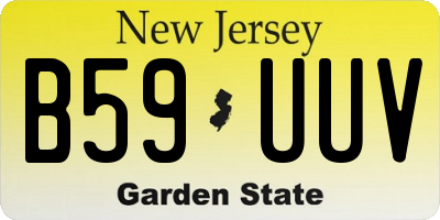 NJ license plate B59UUV