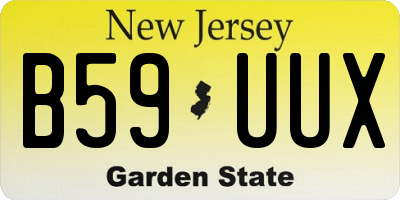 NJ license plate B59UUX