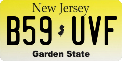 NJ license plate B59UVF
