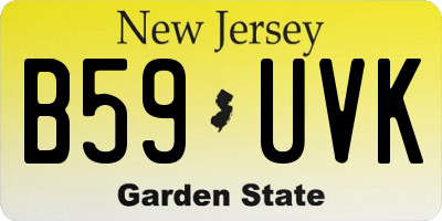 NJ license plate B59UVK