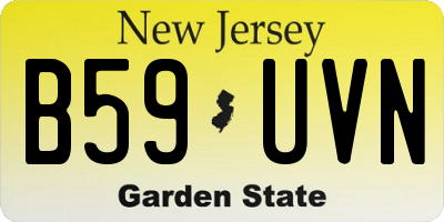 NJ license plate B59UVN