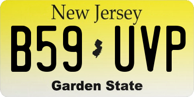 NJ license plate B59UVP