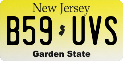 NJ license plate B59UVS