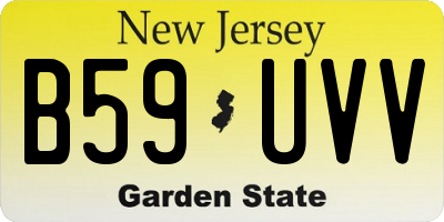 NJ license plate B59UVV