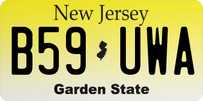 NJ license plate B59UWA