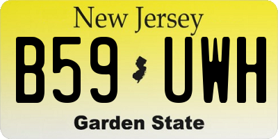 NJ license plate B59UWH
