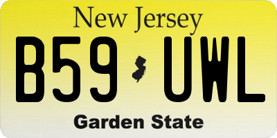 NJ license plate B59UWL