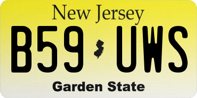 NJ license plate B59UWS