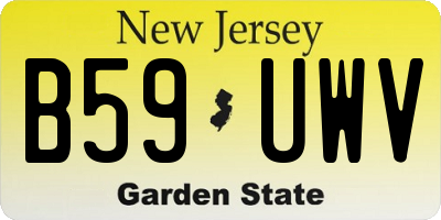 NJ license plate B59UWV