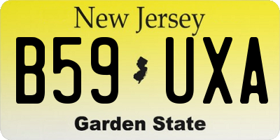 NJ license plate B59UXA