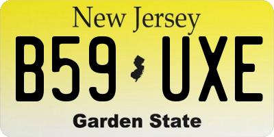 NJ license plate B59UXE