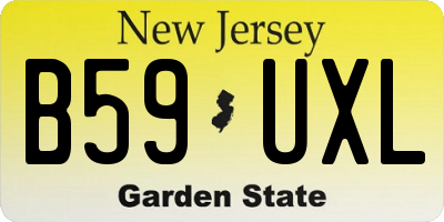 NJ license plate B59UXL