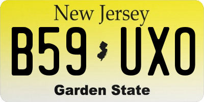NJ license plate B59UXO