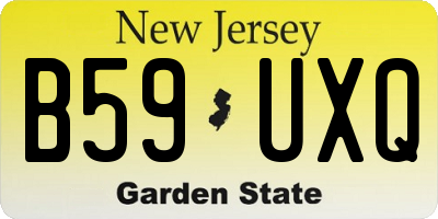 NJ license plate B59UXQ
