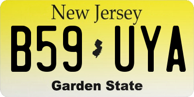 NJ license plate B59UYA
