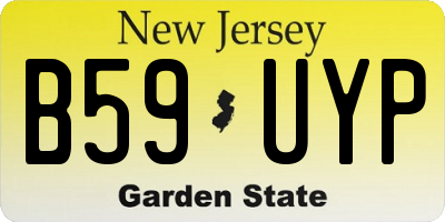 NJ license plate B59UYP