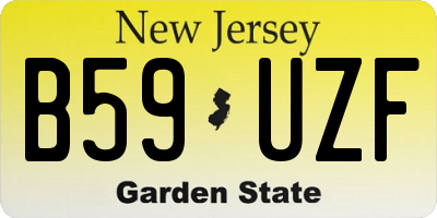 NJ license plate B59UZF