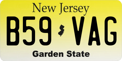 NJ license plate B59VAG