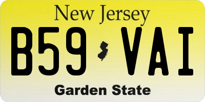 NJ license plate B59VAI