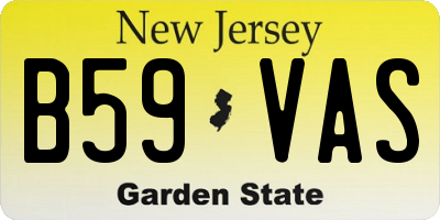 NJ license plate B59VAS