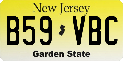 NJ license plate B59VBC