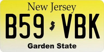 NJ license plate B59VBK