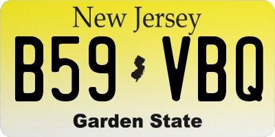 NJ license plate B59VBQ