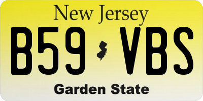 NJ license plate B59VBS