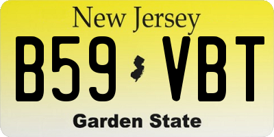 NJ license plate B59VBT