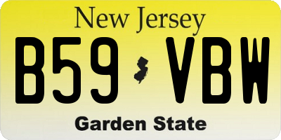 NJ license plate B59VBW