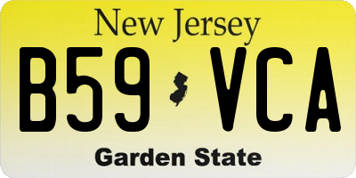 NJ license plate B59VCA