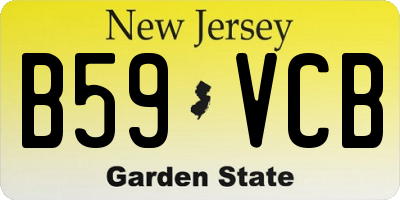 NJ license plate B59VCB