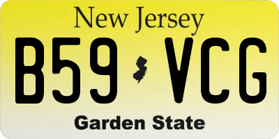 NJ license plate B59VCG
