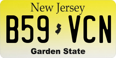 NJ license plate B59VCN