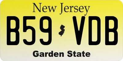 NJ license plate B59VDB