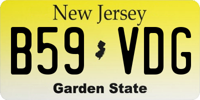 NJ license plate B59VDG