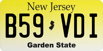NJ license plate B59VDI