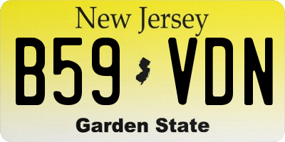 NJ license plate B59VDN
