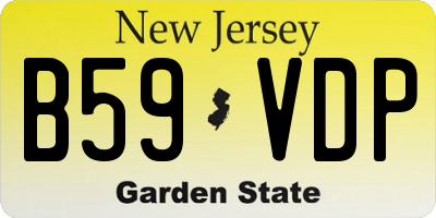 NJ license plate B59VDP