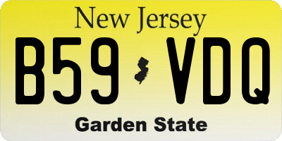 NJ license plate B59VDQ
