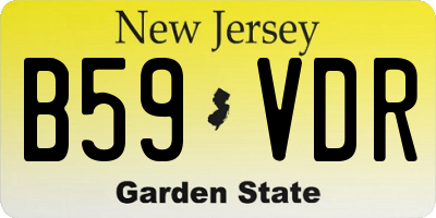 NJ license plate B59VDR