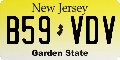 NJ license plate B59VDV