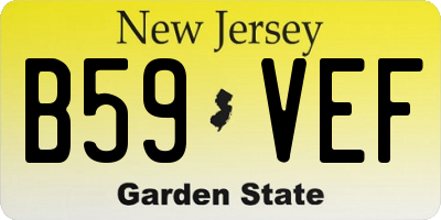 NJ license plate B59VEF