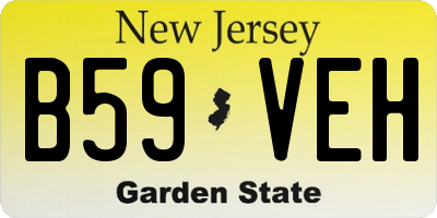 NJ license plate B59VEH